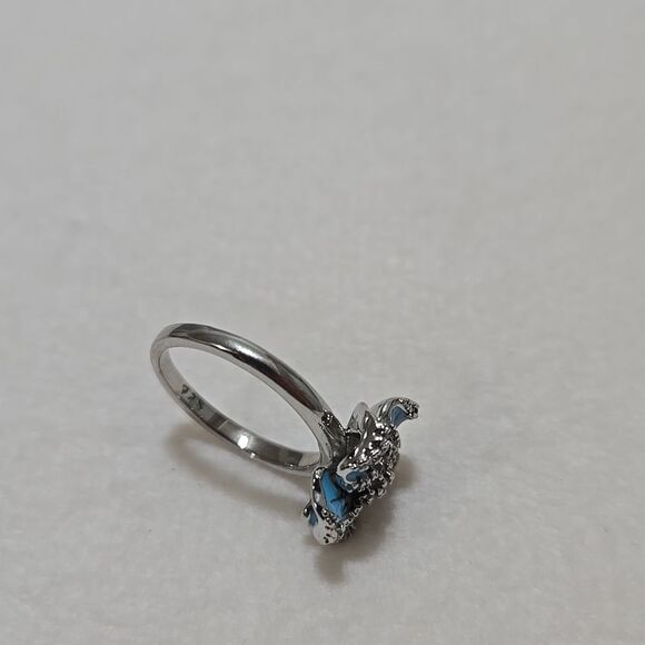 Sterling Silver Pansy Cocktail Ring - Picture 5 of 6